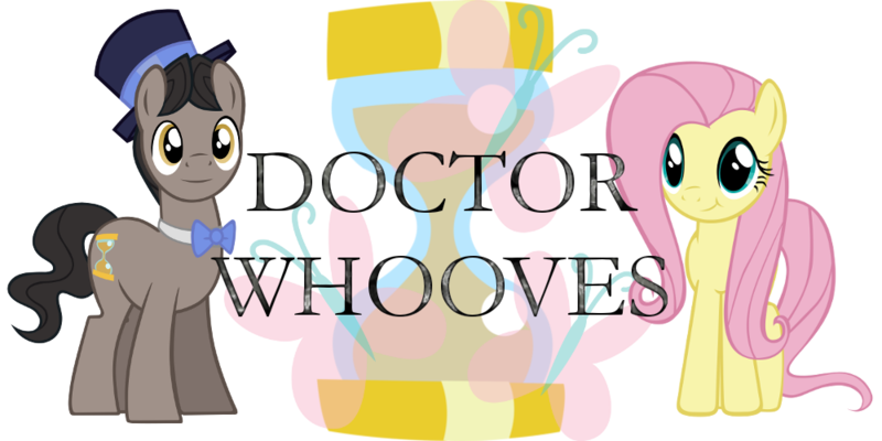 Size: 1000x500 | Tagged: artist:alkonium, artist:blackgryph0n, artist:ieatcookiesforbrekki, artist:takua770, artist:theseventhstorm, derpibooru import, doctor who, doctor whooves, eleventh doctor, fluttershy, safe, simple background, time turner, transparent background