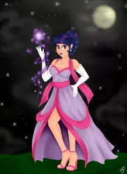 Size: 1272x1745 | Tagged: artist:silver1kunai, clothes, derpibooru import, dress, feet, gloves, gown, high heels, human, humanized, safe, solo, twilight sparkle