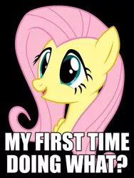 Size: 750x1000 | Tagged: derpibooru import, exploitable meme, fluttershy, image macro, meme, painfully innocent fluttershy, suggestive