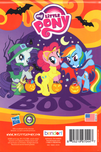 Size: 1200x1794 | Tagged: activity book, bat, beauty mark, boo, broom, clothes, costume, derpibooru import, halloween, pinkie pie, pumpkin bucket, rainbow dash, rarity, rearing, safe, trick or treat, vampire, witch