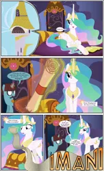 Size: 2000x3300 | Tagged: safe, artist:mlp-silver-quill, derpibooru import, princess celestia, oc, comic:imani, letter, levitation, magic, scroll