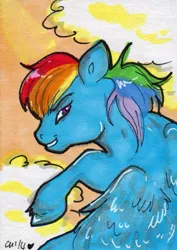 Size: 369x521 | Tagged: artist:twinklestahh, derpibooru import, rainbow dash, safe, solo