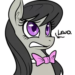 Size: 500x500 | Tagged: dead source, safe, artist:reiduran, derpibooru import, octavia melody, earth pony, pony, bowtie, female, lewd, mare, reaction image, simple background, solo, white background