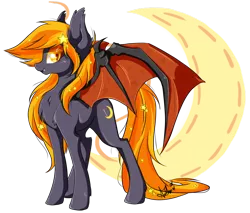 Size: 1024x874 | Tagged: safe, artist:arcadianphoenix, derpibooru import, oc, oc:harvest moon, unofficial characters only, bat pony, pony, solo