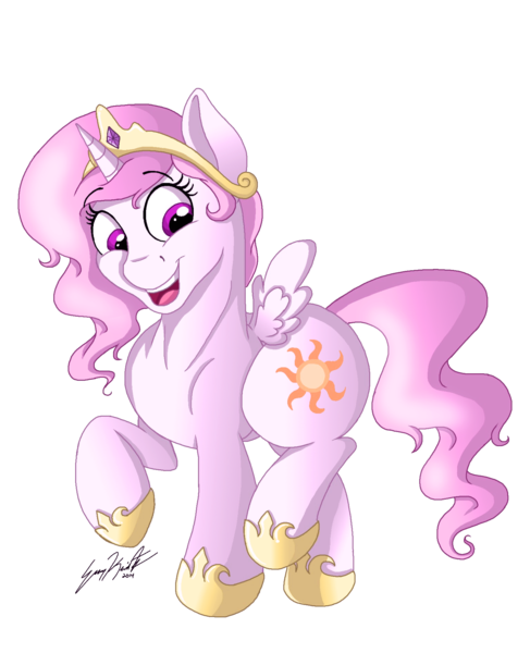 Size: 1536x1892 | Tagged: safe, artist:pinktonicponystudio, derpibooru import, princess celestia, pony, cewestia, female, filly, simple background, smiling, solo, transparent background