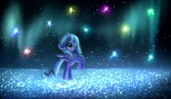 Size: 2008x1160 | Tagged: safe, artist:9de-light6, derpibooru import, princess luna, filly, rearing, solo, stars, woona