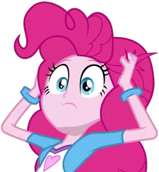 Size: 6000x6500 | Tagged: safe, artist:crimsumic, derpibooru import, pinkie pie, equestria girls, .svg available, absurd resolution, holding head, shocked, simple background, solo, svg, transparent background, vector