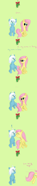 Size: 1280x6400 | Tagged: safe, artist:squiby-327, derpibooru import, posey, oc, ask posey, ask, blushing, canon x oc, comic, echo the wonderbolt, female, g1, g1 to g4, generation leap, holly, holly mistaken for mistletoe, kissing, lesbian, shipping, tumblr