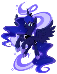 Size: 854x1118 | Tagged: artist:pepooni, cute, derpibooru import, flying, looking at you, lunabetes, princess luna, safe, simple background, smiling, solo, spread wings, transparent background