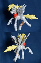 Size: 725x1102 | Tagged: safe, artist:prototypespacemonkey, derpibooru import, derpy hooves, pegasus, pony, bandage, craft, defictionalization, epic derpy, female, mare, neckerchief, necklace, reboot, sculpture, sonic boom, underhoof