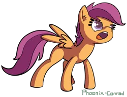 Size: 1046x800 | Tagged: safe, artist:phoenix-conrad, derpibooru import, scootaloo, pegasus, pony, angry, female, filly, open mouth, simple background, solo, transparent background, yelling