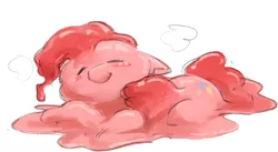 Size: 571x313 | Tagged: artist:audrarius, derpibooru import, goo, goo pony, melting, original species, pinkie pie, pinkie slime, safe, slime, solo