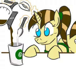 Size: 800x732 | Tagged: artist:jargon scott, coffee, derpibooru import, oc, oc:java chip, safe, solo, unofficial characters only