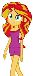Size: 1024x2341 | Tagged: suggestive, artist:mkovic, derpibooru import, sunset shimmer, equestria girls, rainbow rocks, alternate costumes, bedroom eyes, breasts, clothes, off shoulder, pajamas, show accurate, simple background, transparent background, vector