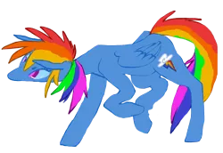 Size: 1000x688 | Tagged: safe, artist:nowler, derpibooru import, rainbow dash, multicolored hair, solo