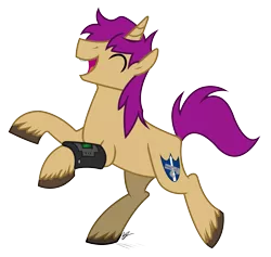 Size: 2785x2639 | Tagged: safe, artist:egophiliac, artist:outlawedtofu, derpibooru import, oc, oc:grit, unofficial characters only, pony, unicorn, fallout equestria, fallout equestria: wasteland economics, dancing, simple background, solo, transparent background, vector