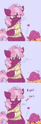 Size: 720x2166 | Tagged: artist:skoon, cheerilee, cigarette, clothes, coffee, comic, derpibooru import, scootaloo, semi-anthro, senpai, senpai noticed me, short-sleeved sweater, smoking, suggestive, sweater, vulgar