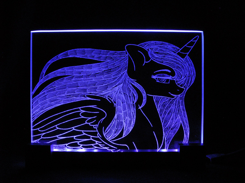 Size: 1200x900 | Tagged: safe, artist:ksander-zen, artist:pastelflakes, derpibooru import, princess luna, craft, engraving, solo