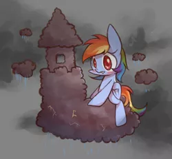 Size: 1300x1200 | Tagged: artist:joycall6, cloud, cloudy, derpibooru import, fort, rainbow dash, safe, solo