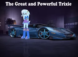 Size: 2000x1467 | Tagged: safe, derpibooru import, trixie, equestria girls, awesome, car, ferrari, need for speed, need for speed carbon, paint job, solo