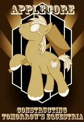 Size: 550x800 | Tagged: safe, artist:gimpcowking, derpibooru import, big macintosh, earth pony, pony, male, poster, sepia, solo, stallion