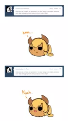 Size: 754x1350 | Tagged: applejack, artist:pekou, ask, ask my little chubbies, chubbie, derpibooru import, safe, solo, tumblr