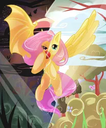 Size: 2330x2811 | Tagged: artist:aaynra, duality, flutterbat, fluttershy, safe, solo