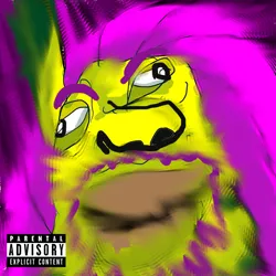 Size: 1000x1000 | Tagged: safe, artist:train wreck, derpibooru import, fluttershy, album, album cover, homer simpson, nightmare fuel, parental advisory, solo