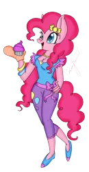 Size: 1813x3488 | Tagged: safe, artist:silent-shadow-wolf, derpibooru import, pinkie pie, anthro, simple background, solo, transparent background