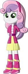 Size: 1918x5000 | Tagged: safe, artist:apony4u, derpibooru import, sweetie belle, equestria girls, belt, boots, clothes, cute, diasweetes, female, shoes, simple background, skirt, solo, transparent background, vector