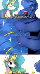 Size: 1200x2200 | Tagged: artist:maren, blood, comic, derpibooru import, engrish, implied incest, implied lesbian, nosebleed, pixiv, princess celestia, princess luna, suggestive