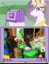 Size: 769x1015 | Tagged: banana, childrens ride, derpibooru import, exploitable meme, meme, obligatory pony, princess celestia, princess molestia, safe, tv meme