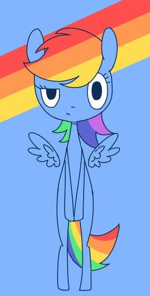 Size: 330x649 | Tagged: safe, artist:30clock, derpibooru import, rainbow dash, solo