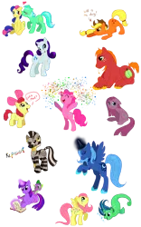 Size: 1250x2000 | Tagged: safe, artist:c-puff, derpibooru import, apple bloom, applejack, big macintosh, bon bon, fluttershy, lyra heartstrings, pinkie pie, princess luna, rarity, sea shimmer, spike, sweetie drops, twilight sparkle, zecora, dragon, earth pony, pony, sea pony, zebra, g1, adorabon, apple bloom's bow, applejack's hat, baby, baby dragon, bipedal, book, bow, braid, confetti, cowboy hat, cute, dialogue, digital art, ear piercing, earring, eyes closed, female, filly, foal, g1betes, hair bow, hat, heart, jewelry, kissing, lesbian, lyrabetes, lyrabon, macabetes, magic, male, mare, one hoof raised, open mouth, piercing, pinkamena diane pie, shipping, simple background, sitting, sketch dump, smiling, stallion, standing, transparent background, twice as fancy, twice as fancy ponies, wall of tags, zecorable