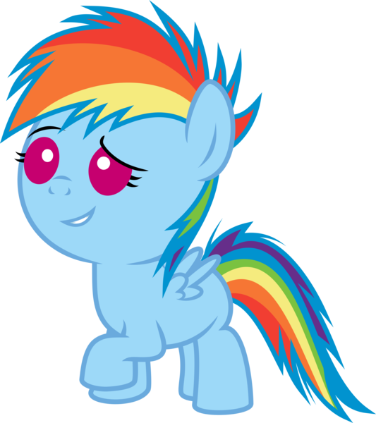 Size: 5500x6195 | Tagged: safe, artist:sir-teutonic-knight, derpibooru import, rainbow dash, absurd resolution, filly, filly rainbow dash, foal, simple background, solo, .svg available, transparent background, vector, younger