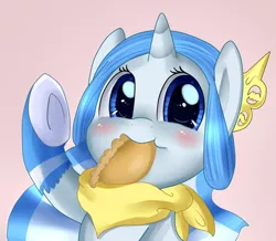 Size: 500x435 | Tagged: argentina, artist:askprincessargenta, cute, derpibooru import, empanada, female, filly, nation ponies, oc, ocbetes, oc:princess argenta, ponified, safe, solo, unofficial characters only