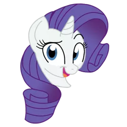 Size: 600x600 | Tagged: artist:badgerben, artist:skullman777, avatar, derpibooru import, raised eyebrow, rarity, safe, smiling