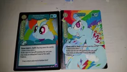 Size: 800x450 | Tagged: safe, artist:yukinzu, derpibooru import, rainbow dash, mlp trading card game, solo, traditional art