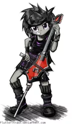 Size: 664x1148 | Tagged: safe, artist:flutterthrash, derpibooru import, octavia melody, equestria girls, rainbow rocks, cello, heavy metal, musical instrument, rocktavia, solo