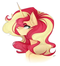 Size: 2388x2600 | Tagged: safe, artist:cristate, derpibooru import, sunset shimmer, pony, unicorn, portrait, solo