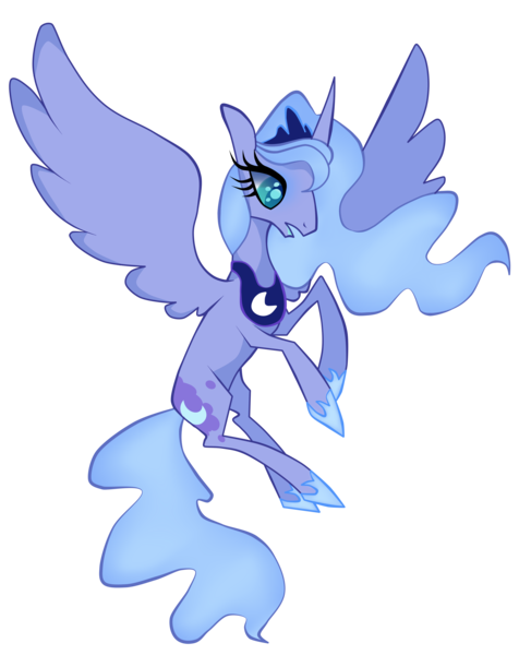 Size: 3672x4632 | Tagged: artist:riisusparkle, derpibooru import, princess luna, safe, simple background, solo, transparent background