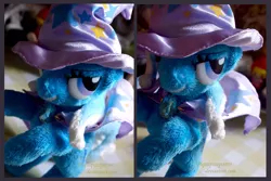 Size: 1236x826 | Tagged: safe, artist:piquipauparro, derpibooru import, trixie, pony, unicorn, female, fluffy, irl, mare, photo, plushie, solo