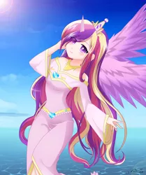 Size: 3000x3581 | Tagged: artist:srtagiuu, cute, cutedance, horned humanization, human, humanized, princess cadance, safe, solo, srtagiuu is trying to murder us, winged humanization