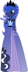 Size: 215x555 | Tagged: safe, artist:archerinblue, derpibooru import, princess luna, equestria girls, alternate design, equestria girls-ified, humanized, simple background, solo, vice principal luna