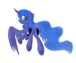 Size: 1200x1000 | Tagged: safe, artist:billysan727, derpibooru import, princess luna, both cutie marks, looking back, moonbutt, plot, s1 luna, simple background, solo, spread wings, transparent background, underhoof