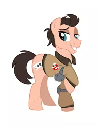 Size: 386x500 | Tagged: safe, artist:animatedvisions, derpibooru import, ponified, earth pony, pony, ghostbusters, peter venkman, solo