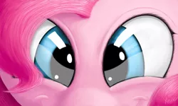 Size: 1000x600 | Tagged: artist:the1xeno1, close-up, derpibooru import, extreme close up, eye, eyes, pinkie pie, safe, solo