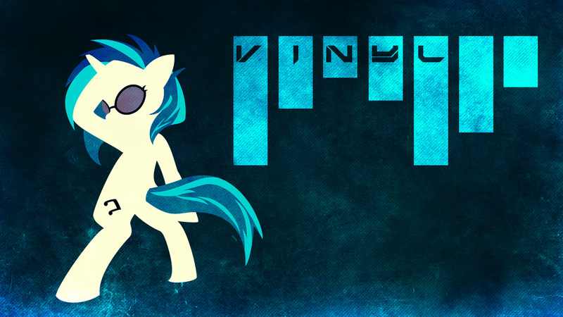 Size: 1920x1080 | Tagged: safe, artist:emby-spark, artist:luminosityxvii, artist:maocha, derpibooru import, vinyl scratch, pony, unicorn, bipedal, cutie mark, female, hooves, horn, mare, solo, sunglasses, text, upright, vector, wallpaper