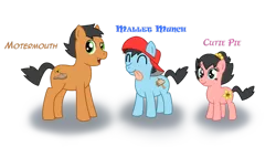 Size: 900x478 | Tagged: animaniacs, artist:marythacake, crossover, derpibooru import, dot warner, ponified, race swap, safe, simple background, wakko warner, yakko warner