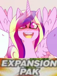 Size: 249x331 | Tagged: suggestive, artist:violise, derpibooru import, princess cadance, shining armor, twilight sparkle, twilight sparkle (alicorn), alicorn, pony, blushing, expand dong, expansion, expansion pack, explicit source, exploitable meme, female, mare, meme, open mouth, pregnant, smiling